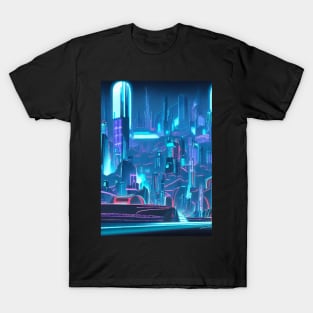 Cool Japanese Neon City T-Shirt